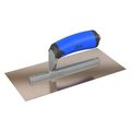 Bon Tool Golden Stainless Steel Finishing Trowel - Square End - 10" x 4-1/2" - Comfort Wave Handle 67-110